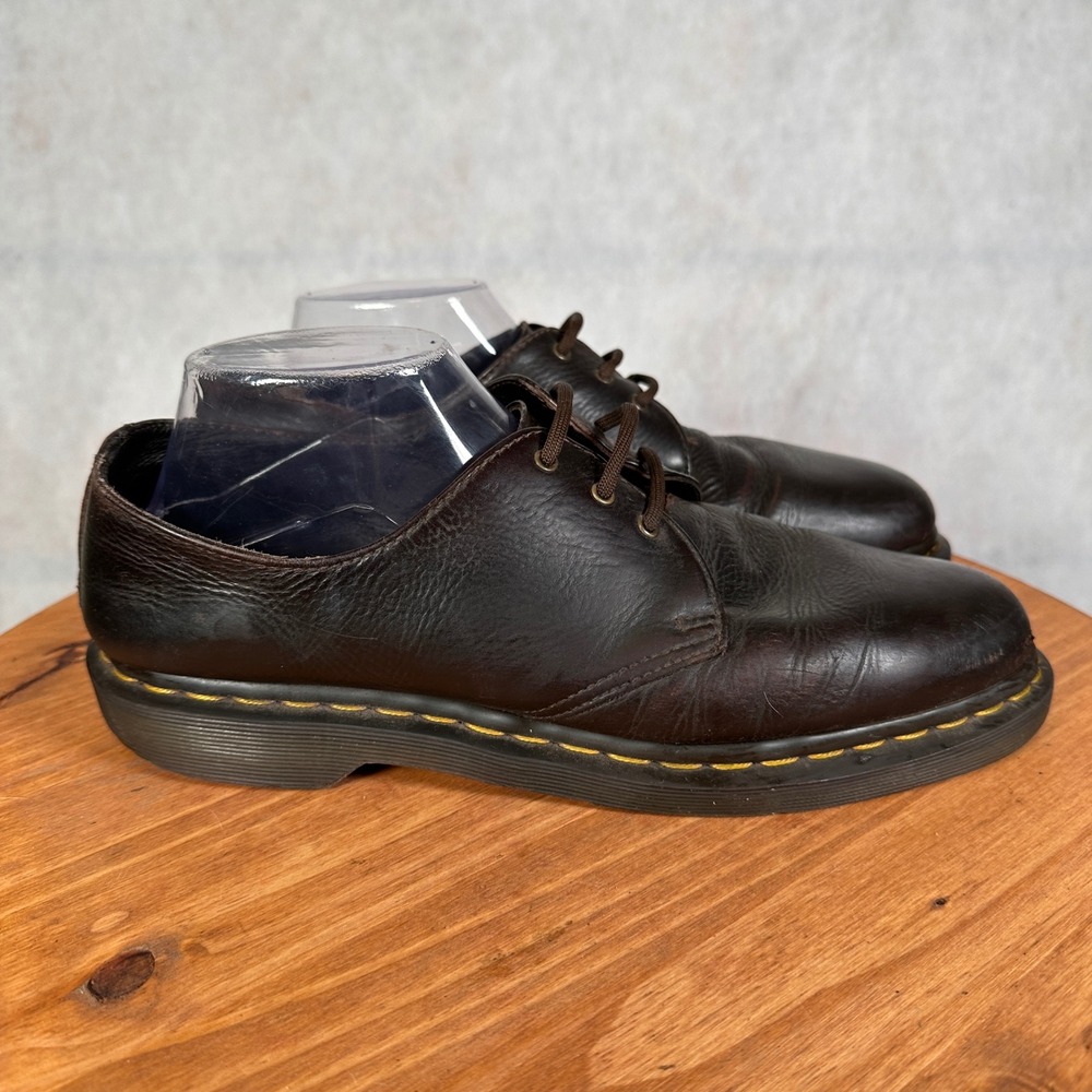 Dr. Martens 1461 Oxford Mens Size 10 Brown Good Leather 3-Eye Derby Shoes - Picture 5 of 14